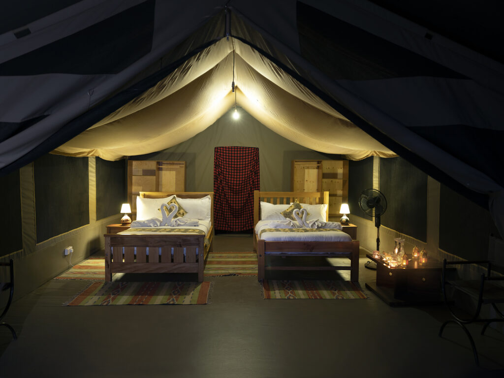 A view of the Mara Trails tented safari camp